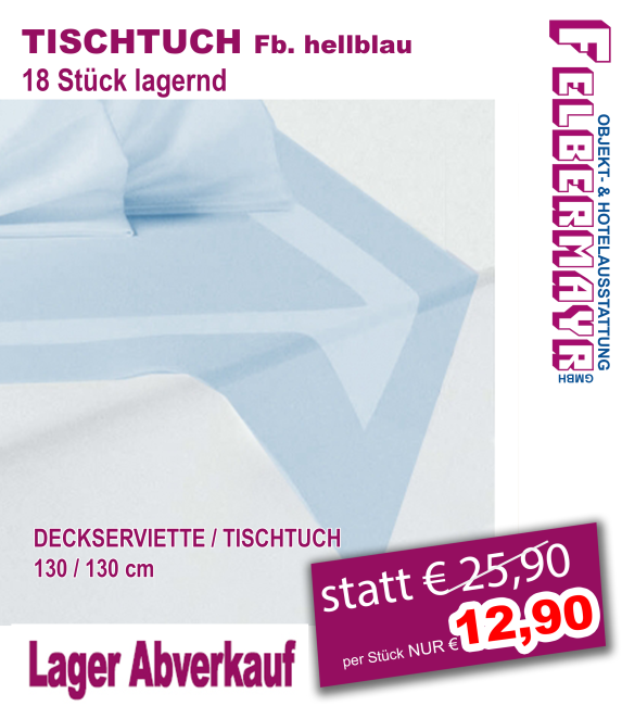 TISCHTUCH / DECKSERVIETTE Fb. hellblau